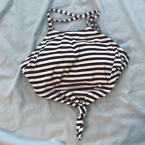 High neck swim top